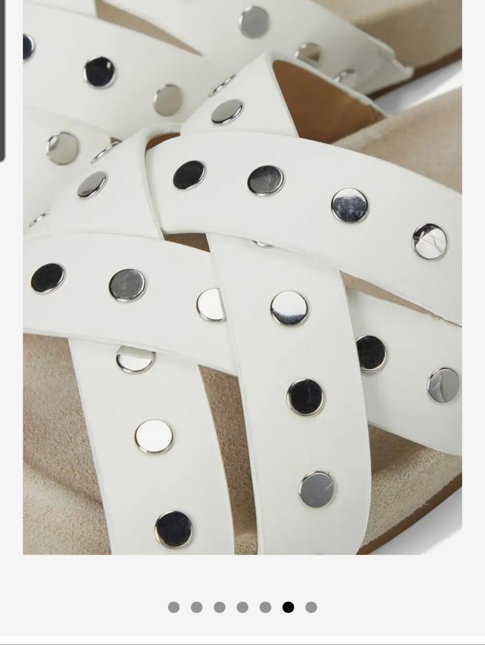 NWT Michael Kors Ivory Crisscross Stud Slide Sandals - Picture 3 of 9